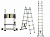 Лестница телескопическая двухсекционная алюминиевая 156/320см 12кг STARTUL (ST9703-025)  цена, купить | РБС-спектр Витебск