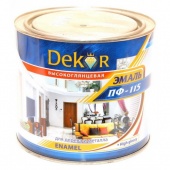 Эмаль ПФ-115 "DEKOR" желтая 0,8 кг цена, купить | РБС-спектр Витебск