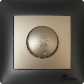 Диммер-светорегулятор золотистый V-109(g) чёрной рамкой V-010 (b) цена, купить | РБС-спектр Витебск