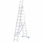 Лестница, 3 х 11 ступеней, алюминиевая, трехсекционная Сибртех цена, купить | РБС-спектр Витебск