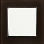 Выключатель в сборе H-111P (w) белый с коричневой рамкой стекло Hg-010(br) цена, купить | РБС-спектр Витебск