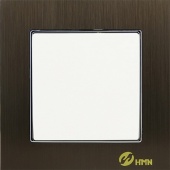 Выключатель в сборе H-111P (w) белый с коричневой рамкой металл HA-010(br) цена, купить | РБС-спектр Витебск