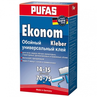 EURO PUFAS 3000 EKONOM Эконом-Универсальный обойный клей 300 гр цена, купить | РБС-спектр Витебск