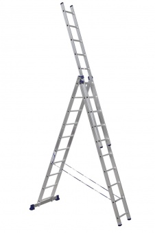 Алюминиевая трехсекционная универсальная лестница ALUMET Н3 5310 цена, купить | РБС-спектр Витебск
